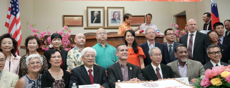 Los Angeles Mayor Eric Garcetti Visits Chinatown