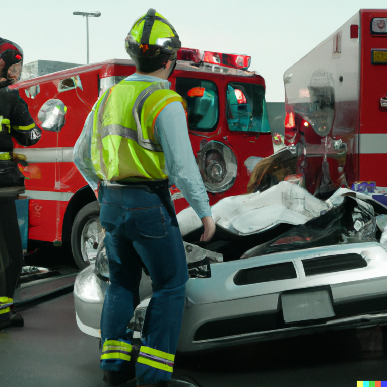 A person injured in a car accident near El Camino Avenue and Fair Oaks Boulevard.