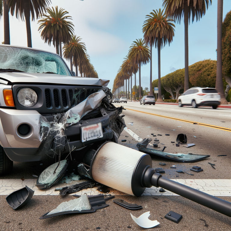 Two Hospitalized After High-Speed Collision with Light Pole in Kearny Mesa